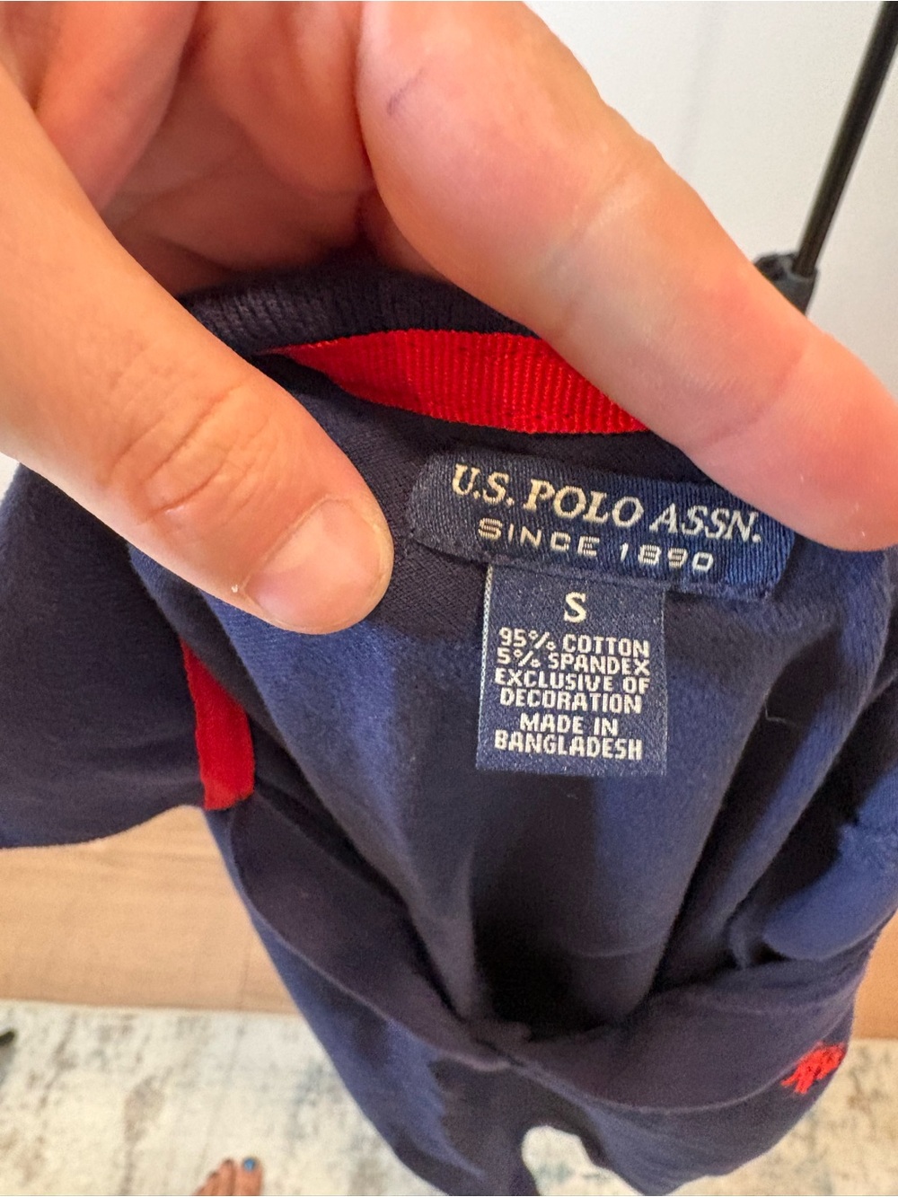 U.S. Polo Assn. Navy Polo Dress with Red Trim - Picture 7 of 8